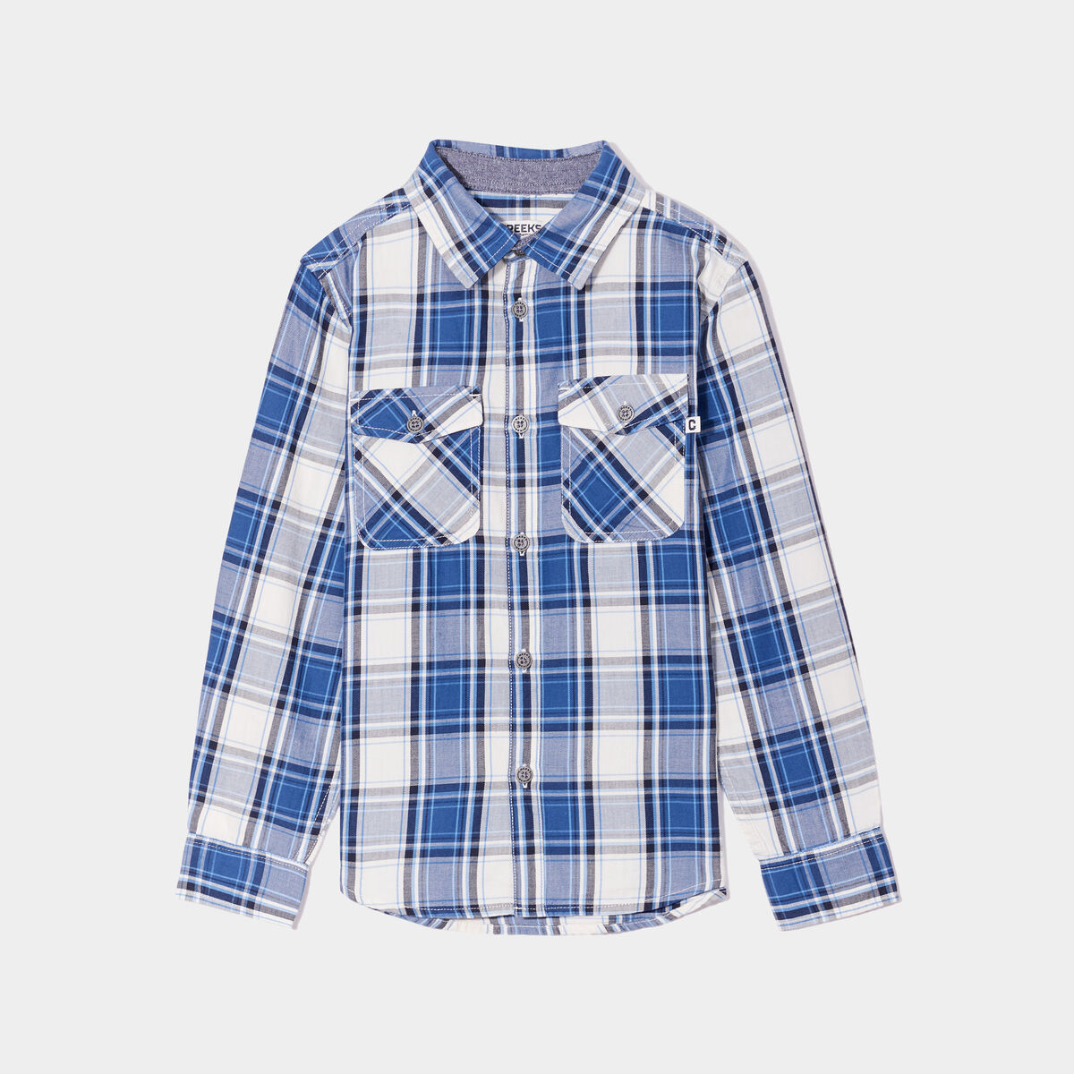 Chemise manches longues Creeks bleu garçon