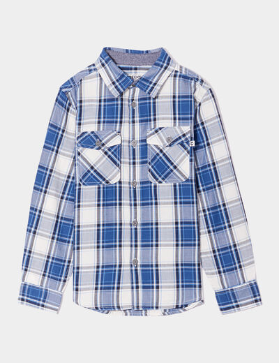 Chemise manches longues Creeks bleu garçon