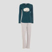 Ensemble pyjama 2 pièces vert foncé femme