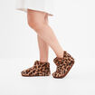 Chaussons forme bottines fourr&eacute;es noir femme