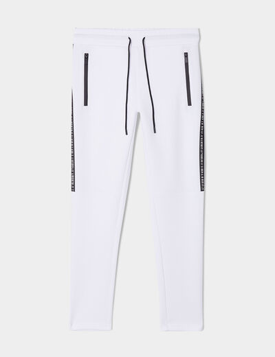 Pantalon de jogging stretch Liberto blanc homme