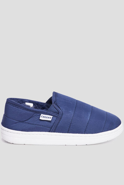 Chaussons sans gêne fourrés Creeks bleu garçon