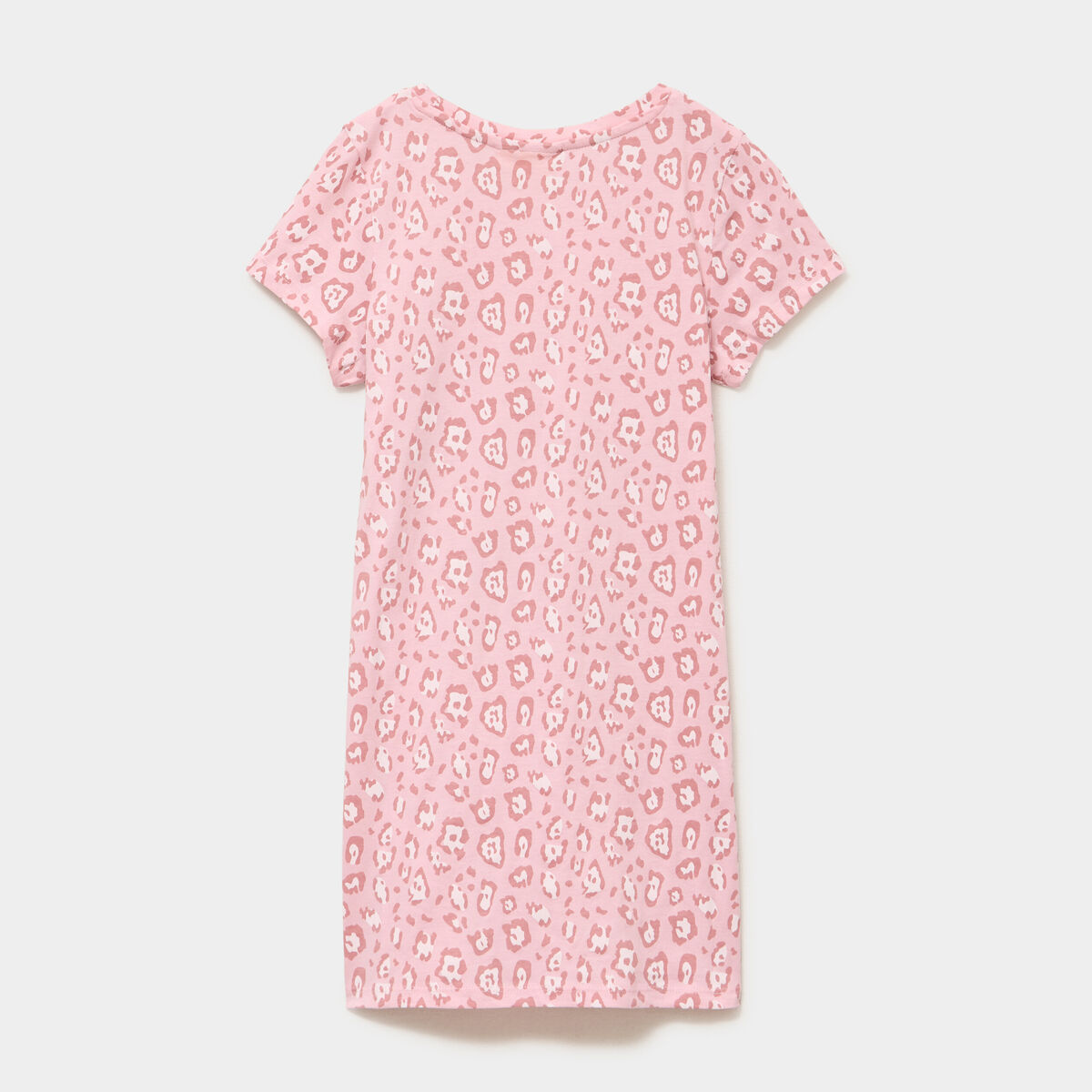Chemise de nuit mi-longue coton Stitch rose fille