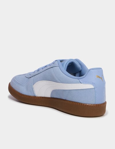 Baskets &agrave; lacets effet su&eacute;dine Puma bleu pastel femme