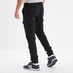 Pantalon cargo slim stretch noir homme