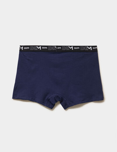 Lot 3 boxers coton stretch DIM bleu p&eacute;trole homme
