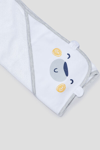 Sortie de bain ivoire bébé garçon
