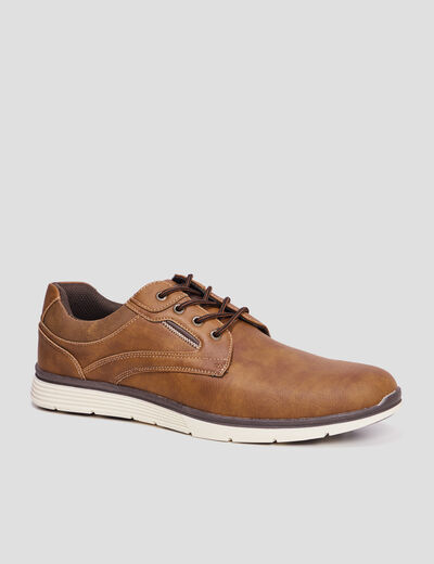 Derbies à lacets marron homme