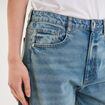 Jean balloon cropped coton denim stone femme