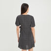Robe courte portefeuille noir femme