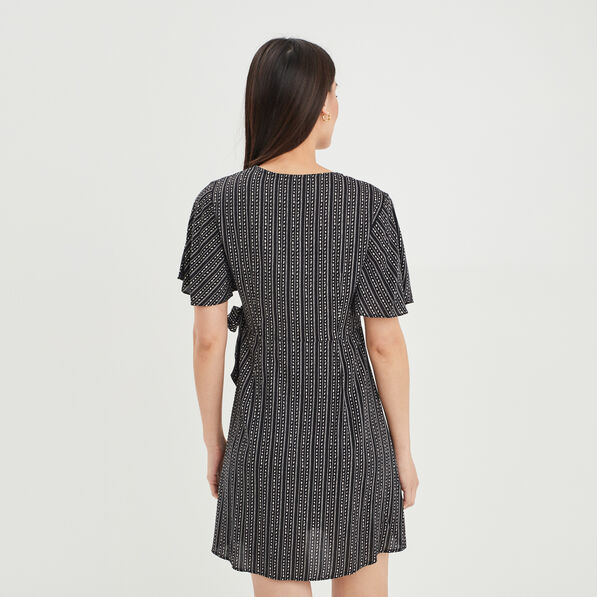 robe courte portefeuille noir femme Robe courte portefeuille noir femme