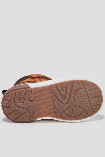 Baskets montantes Creeks camel bébé garçon