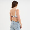 Soutien-gorge triangle microfibre blanc femme