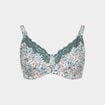 Soutien-gorge corbeille microfibre vert turquoise femme grande taille