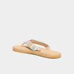 Tongs de plage détails tressés sable femme