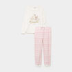Ensemble pyjama effet velours 2 pi&egrave;ces blanc femme
