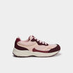 Baskets running &agrave; lacets rose fille
