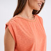 T-shirt sans manches rose corail femme