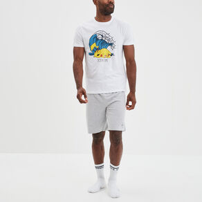 ensemble pyjama short pikachu pokemon blanc homme Ensemble pyjama short Pikachu Pokémon blanc homme