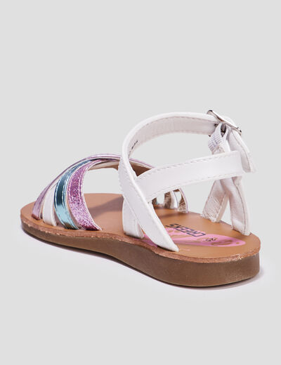 Sandales à scratchs Creeks blanc fille