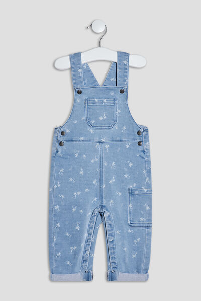 Salopette en jean denim bleach bébé garçon