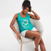 Ensemble pyjama 2 pièces vert foncé femme