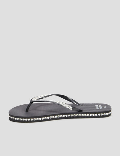Tongs avec strass Wamea Beach noir femme