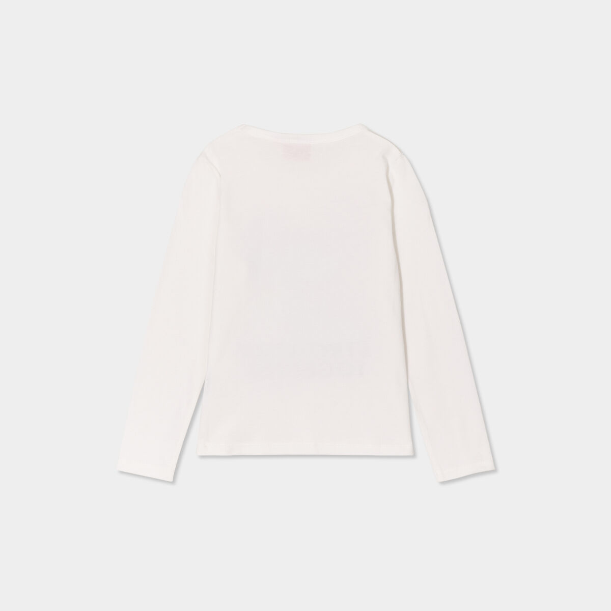 T-shirt manches longues coton Barbie ivoire fille