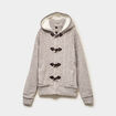 Gilet &agrave; capuche fourr&eacute;e ivoire homme