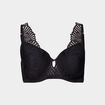 Soutien-gorge foulard à dentelle noir femme grande taille