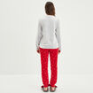 Ensemble pyjama pantalon pilou gris clair femme