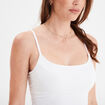 Débardeur soutien-gorge intégré blanc femme