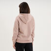 Sweat hoodie 1 poche &agrave; capuche marron clair femme