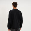 T-shirt col rond manches longues noir homme