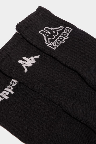Lot 3 paires chaussettes sport Kappa noir homme