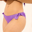 Bas de maillot de bain d&eacute;tails noeuds violet femme