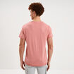 T-shirt manches courtes coton d&eacute;lav&eacute; vieux rose homme