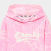Sweat hoodie 1 poche &agrave; capuche rose fille