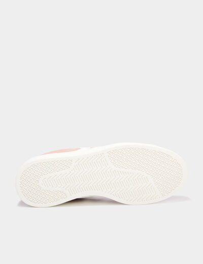 Baskets &agrave; lacets su&eacute;dine rose femme