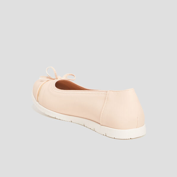 ballerines crantees detail noeud sable femme Ballerines crantées détail noeud sable femme