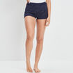 Bas de pyjama short liseré dentelle bleu marine femme