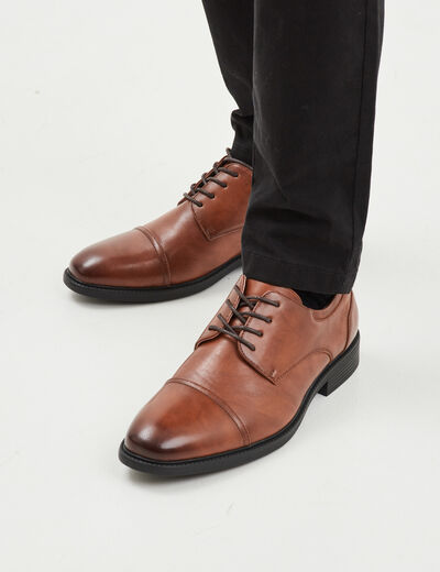 Derbies lacées marron homme