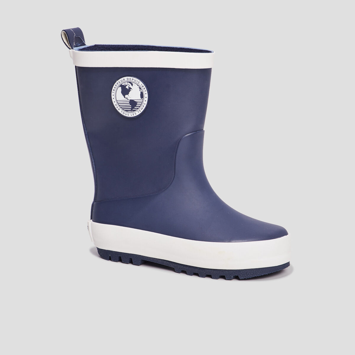 Bottes de pluie Trappeur bleu marine gar&ccedil;on