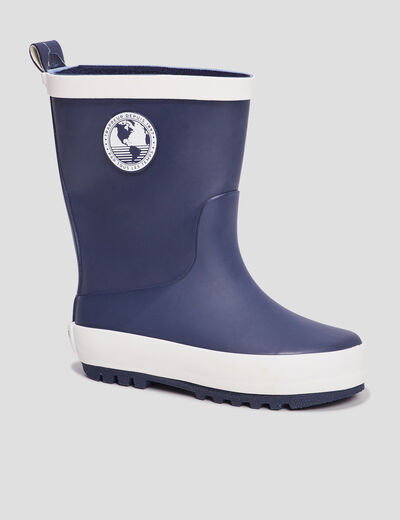 Bottes de pluie Trappeur bleu marine garçon