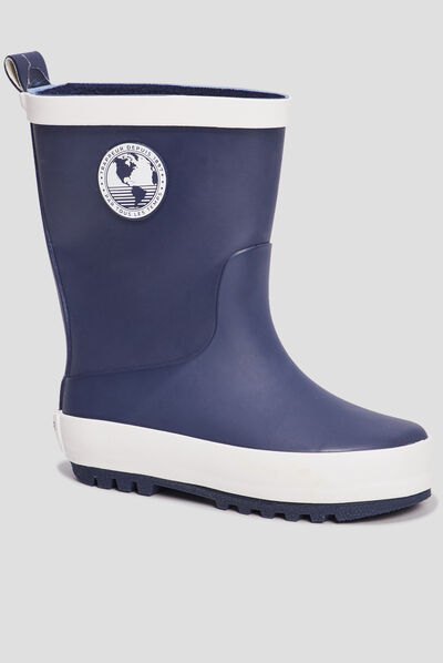 Bottes de pluie Trappeur bleu marine garçon