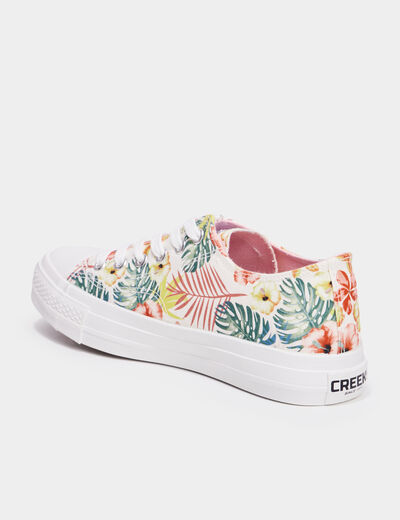 Tennis basses en toile à lacets Creeks multicolore femme