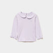 T-shirt col claudine manches longues parme b&eacute;b&eacute; fille