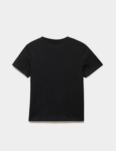 Lot 2 t-shirts manches courtes coton noir fille