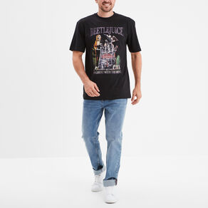 T-shirt manches courtes Beetlejuice noir homme