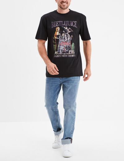 T-shirt manches courtes Beetlejuice noir homme